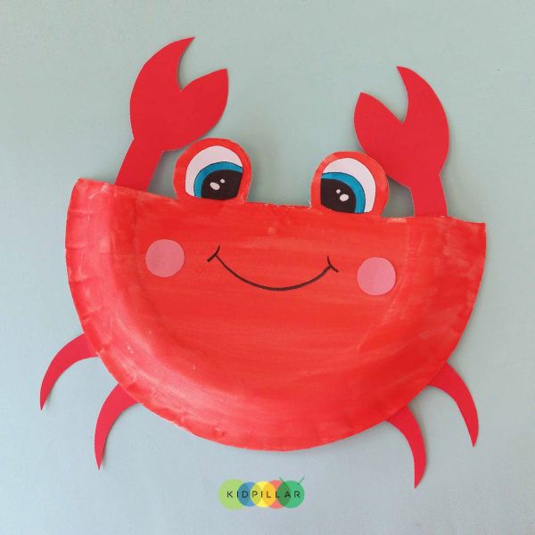 easy Paper plate crab