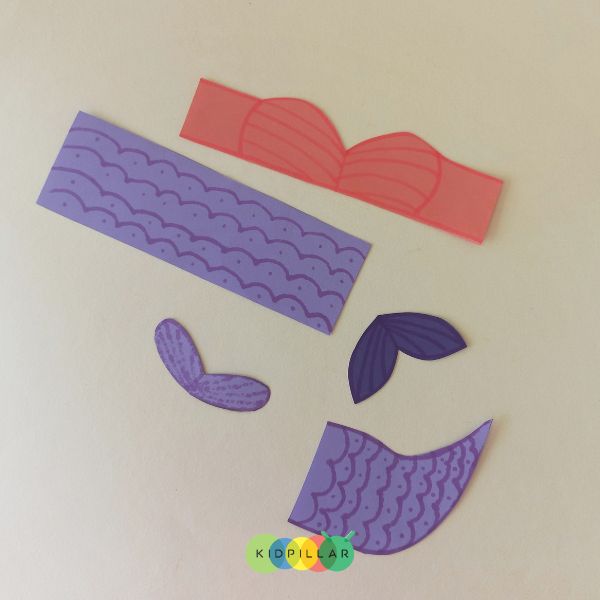 mermaid toilet roll craft pattern