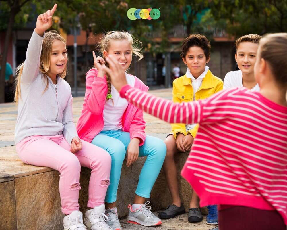 Kids playing would you rather questions game